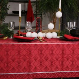 Nappe Rectangulaire REVEILLON ROUGE - SUD ETOFFE