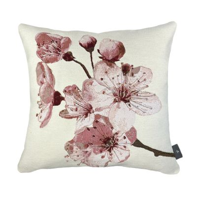 Coussin garni CERISIER JAPONAIS M1 BEIGE - ART DE LYS