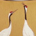 Coussin Garni 2 GRUES BLANCHES JAUNE - ART DE LYS