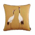 Coussin Garni 2 GRUES BLANCHES JAUNE - ART DE LYS