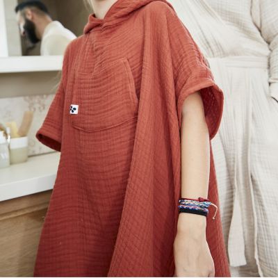 Poncho Enfant GAIA TERRACOTTA - L'EFFET PAPILLON