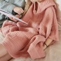 Poncho Enfant GAIA ROSE PECHE - L'EFFET PAPILLON