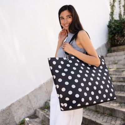 Sac SHOPPER XL DOTS WHITE - REISENTHEL