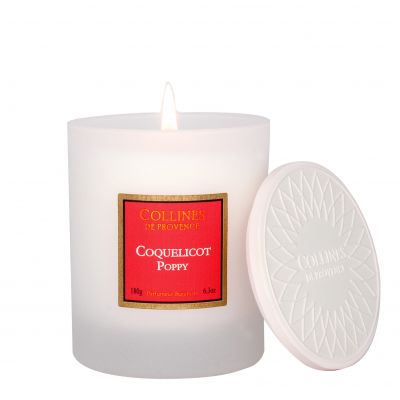 Bougie Parfumée 180g COQUELICOT - COLLINES DE PROVENCE - 