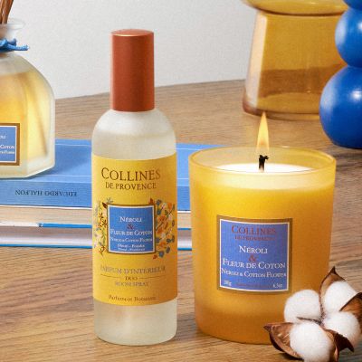 Bougie Parfumée 180g NEROLI & FLEUR DE COTON - COLLINES DE PROVENCE