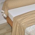 Drap Plat DANDY OCRE - BLANC DES VOSGES