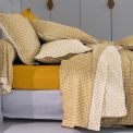 Drap Plat DANDY OCRE - BLANC DES VOSGES