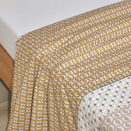 Drap Plat DANDY OCRE - BLANC DES VOSGES