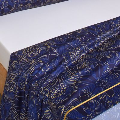 Drap Plat ELIXIR INDIGO - BLANC DES VOSGES