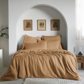 Housse De Couette LYSANDRE CAMEL - L'EFFET PAPILLON