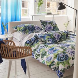 Housse de couette ROSE DE DAMAS INDIGO - DESIGNERS GUILD