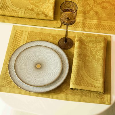 Set De Table PALAIS VENITIEN OCRE - LE JACQUARD FRANÇAIS