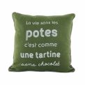 Coussin Garni MESSAGE AMITIE BRONZE - SUD ETOFFE