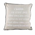 Coussin Garni MESSAGE AMITIE NATURAL - SUD ETOFFE