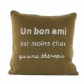 Coussin Garni MESSAGE AMITIE TABAC - SUD ETOFFE