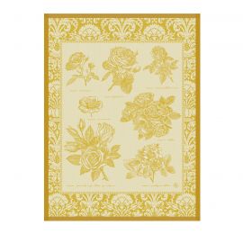 Torchon JARDIN DES ROSES GOLDEN - LE JACQUARD FRANÇAIS