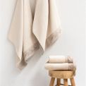 Serviette invité LEAF BEIGE - LASA HOME